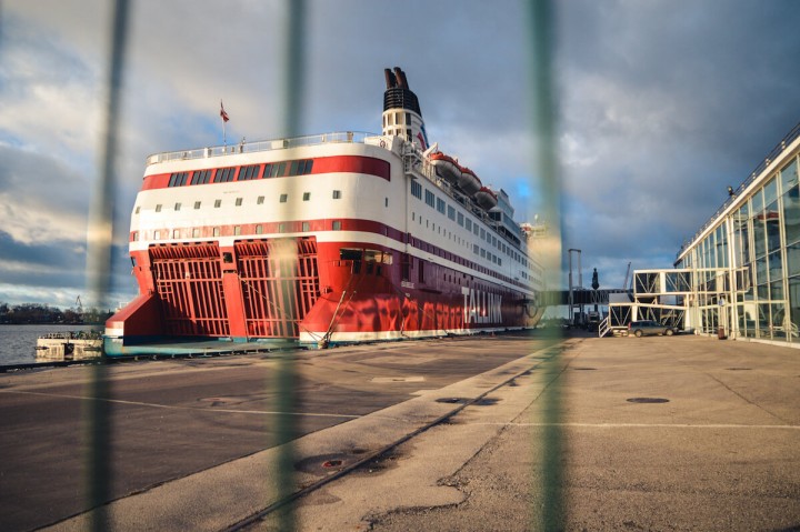 MS Isabelle Tallink Silja Schiffstagebücher im Hafen von Riga