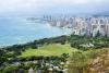 Hawaii Inselhopping Oahu: Blick auf Waikiki Beach vom Diamond Head