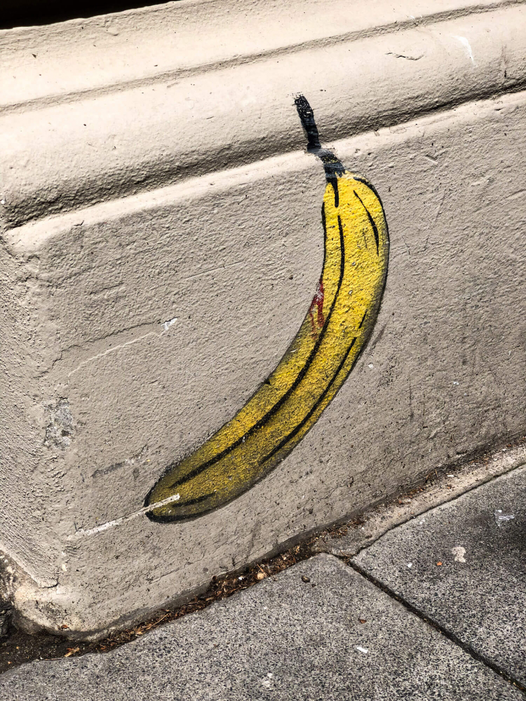 Street Art Guide Köln Banane des Bananensprayers Thomas Baumgärtel
